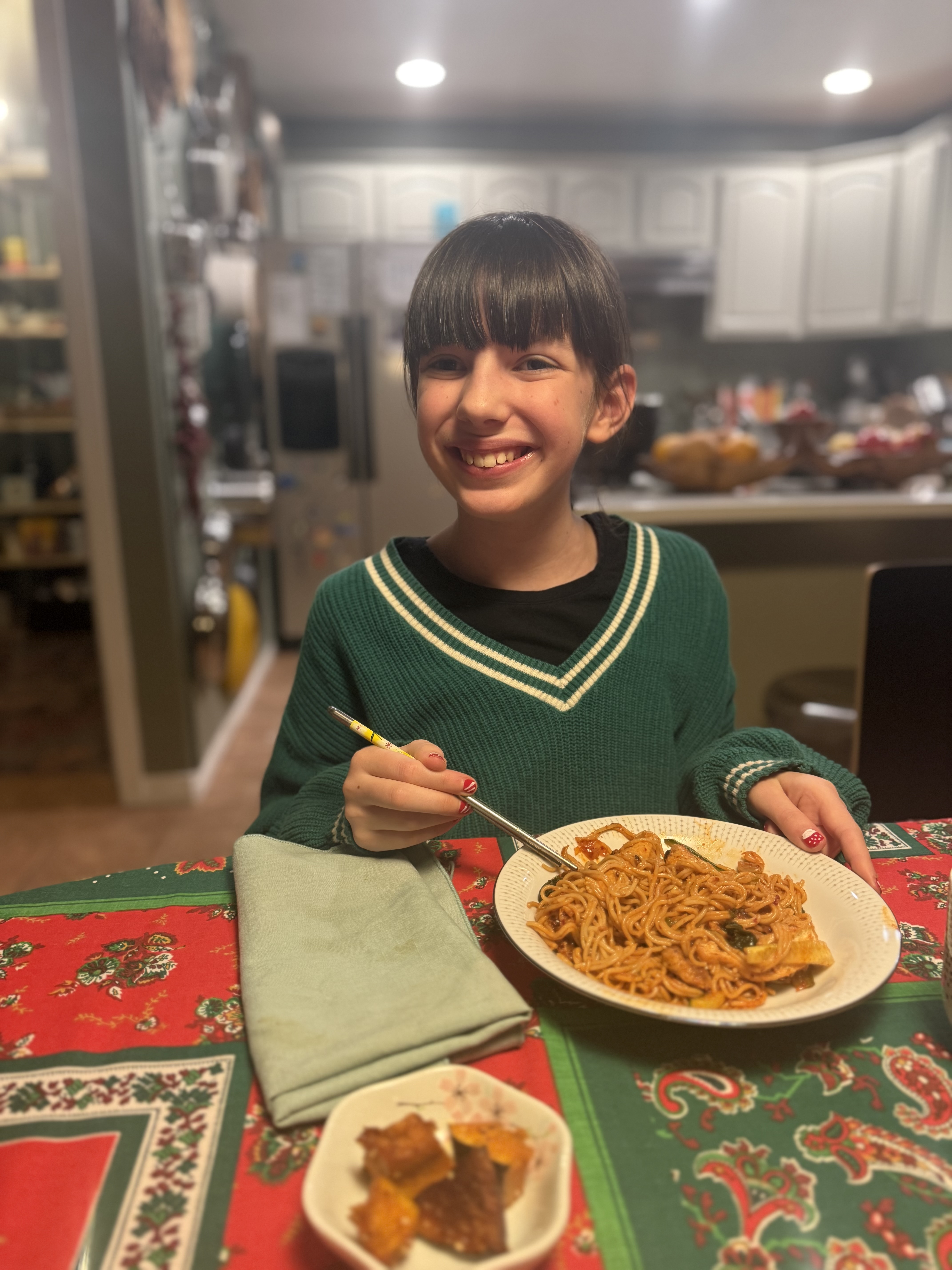 Marilla Cooks Dinner: Pork and Kimchi Noodles with Tofu Puffs